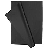 Papel de seda negro, 200 hojas A3+ libre de acidos, papel manila fino para envolver, manualidades, 500x370 mm
