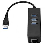 SATKIT 3 Puertos USB 3.0 Gigabit Ethernet LAN Adaptador de Red RJ45 Hub a 1000Mbps PC Mac
