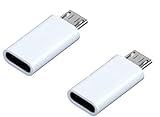 2 Unidades Tipo-C Hembra a Micro USB Macho Adaptador del Convertidor para móviles