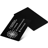 50 Pieces Metal Business Cards Aluminum Alloy Thick Black Metal Cards Stunning Blank Laser Engraved Business Cards for DIY Gift