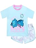 Disney Niñas Lilo y Stitch Pijama Tie Dye Conjunto de Pijama Corto Azul 7-8 años