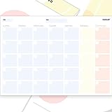 PACKLIST Planificador Mensual, Organizador Mensual A4 - Agenda Mensual Calendario Perpetuo 2021/22/23 - Monthly Planner, Planner Mensual con 25 Hojas. Agenda Planificador en Formato Calendario Mensual