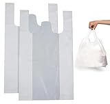 MAGASIN DAYMAND | Sacs en plastique ÉCONOMIQUES | 200 pièces | 40x50cm (Voir image) | Sacs adaptés à un usage alimentaire | Sacs en plastique | Sacs en plastique avec poignées | Poignées de sacs en plastique | Jauge 50 |