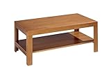 طاولة القهوة مستطيلة الشكل من دوجار كينوس، مصنوعة من خشب الصنوبر الصلب ومطلية باللون الكرزي، بقياسات 45 × 110 × 55 سم (الارتفاع - العرض - العمق). مستقيم.