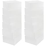 Belle Vous Square Styrofoam Craft Blocks (Pack of 12) 10 x 10 x 5 cm - White Corks Crafts bakeng sa Mohlala, Merero ea Sekolo, Litšoantšo, Litokisetso tsa Lipalesa