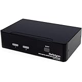 StarTech.com Conmutador Switch KVM - 2 puertos - USB 2.0 - Audio Vídeo DVI de Doble Enlace Dual Link