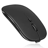 UrbanX 2.4GHz & Bluetooth Mouse, Rechargeable Wireless Mouse for Samsung Galaxy Tab S6 Lite Bluetooth Mouse for Laptop/PC/Mac/iPad Pro/Computer/Tablet/Android (Onyx Black)