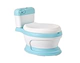 Glenmore Orinal en Forma de Water Mini WC Inodoro para Bebe Ninos Nina Retrete Infantil con Tapa Aprendizaje Azul