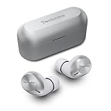 Technics EAH-AZ40E-S ຫູຟັງ Bluetooth ແບບໄຮ້ສາຍ Multipoint, ສະດວກສະບາຍໃນຫູຟັງ, ເວລາຫຼິ້ນເຖິງ 7,5 ຊົ່ວໂມງ, ສີເງິນ
