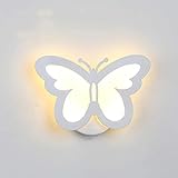 LEDMOMO Lámpara de pared moderna del LED, iluminación creativa de la pared de la mariposa 12W para el blanco caliente de la decoración del vestíbulo del cuarto de baño