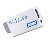 Adaptador, Convertidor De Wii A Hdmi 1080p HD con Salida De Audio, De 3,5 Mm, Compatible con Todos Los Modos De VisualizacióN para Monitor Projector TV (Blanco)