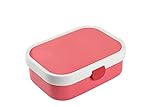 Mepal - Campus Lunch Box - Bento Box ສໍາລັບເດັກນ້ອຍ - Lunch Box with Bento Compartment and Fork - Lunch Box with Clip Closure - BPA Free and Dishwasher Safe - 750 ml - Pink