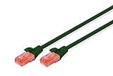 Digitus CAT 6 U-UTP 1m Cat6 U/UTP (UTP) Verde, Rojo cable de red - Cables de red (1 m, Cat6, U/UTP (UTP), RJ-45, Verde)
