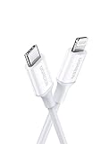 UGREEN Cable USB Tipo C a Lightning Cable iPhone 12 (Apple MFi Certificado) para iPhone 11 iPhone SE 2020, iPhone X, iPhone XS, iPhone XR, iPhone 8, iPad Pro 10.5, iPad Pro 12.9, iPad Air(1M Blanco)