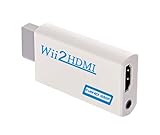 Goldoars Convertidor de Wii a HDMI Adaptador Wii a HDMI 720P/1080P con Puerto HDMI y Jack 3.5mm–(Blanco (sin Cable))