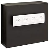Arregui Caja Fuerte camuflada para Rejilla Enchufe, Color Negro, 35 x 40 x 13 cm, 23000W-S2