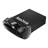 SanDisk Ultra Fit, Memoria flash USB 3.1 de 64 GB con hasta 130 MB/s de velocidad de lectura, Tradicional, Color Negro
