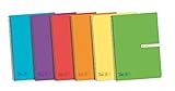 Enri, Cuadernos A4 (Folio), Tapa Plástico, 80 Hojas Rayadas. Pack 5 Libretas, Colores Aleatorio
