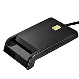 Wosune Conector USB, Lector de Tarjetas de Chip de Lector de Tarjetas bancarias ABS Negro, para Transferencia interbancaria de autoservicio