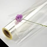 Stobok - Rollo de celofán transparente para cestas de flores, regalo artesanal, suministros de 44 cm x 25 m