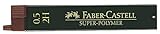 Faber Castell B-9065-2H - Blíster tubo de 12 minas, 0.5 mm 2H, color negro