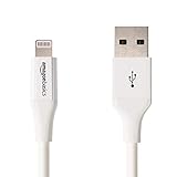 Amazon Basics - Cable de conector Lightning a USB A para iPhone y iPad - 10 cm - 1 unidad, Blanco