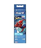 Oral-B Kids Spiderman - Cabezales para niños a partir de 3 años (3 unidades), diseño de Spiderman