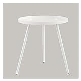 Small Coffee Table, Modern Minimalist Sofa Living Room Side Balcony Coffee Table Bedside Triangle Small Round Table Table Coffee (Color : Yellow-Medium) (White Large)