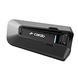 Cardo PACKTAK Edge Headset Intercom ກັບລະບົບການສື່ສານ Bluetooth ສໍາລັບລົດຈັກ - ຊຸດຄູ່, ສີດໍາ
