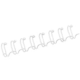 Fellowes CRC53258 - Pack de 100 canutillos tipo wire, doble espiral, paso 3:1', 34 agujeros, 8 mm, blanco