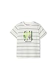 Camiseta Manga Corta Niño – Camiseta Rayas Niño – 100% Algodon – Blanca – Camiseta niño Moto - Ropa de Regalo – para niños de 2 años a 8 años (Apio, 5 años)