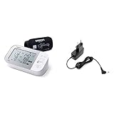 Omron Tensiómetro X7 Smart, Monitor para la presión arterial con detector de AFib y Bluetooth, para el hogar + Adaptador de corriente AC para tensiómetro M2, M3, M6, M7 y inhalador C803