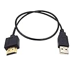 Cable convertidor USB a HDMI, cable de carga USB 2.0 macho a HDMI macho (solo para cargar)