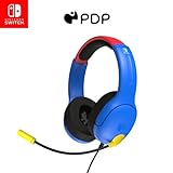 PDP Gaming AIRLITE Stereo auricular with Mic for Nintendo Switch - PC, iPad, Mac, Laptop Compatible - Noise Cancelling Microphone, Lightweight, Soft Comfort On Ear Headphones - MARIO