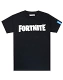 Fortnite Camiseta con Logo de para niños Camiseta Negra de Manga Corta para 9-11 años