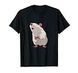 Idea de regalo de rata blanca para amigos roedores, ratones y amantes de las mascotas Camiseta
