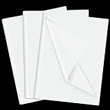 NEBURORA Hvidt silkepapir til gaveposer 60 ark 50 x 35 cm Hvidt indpakningspapir til gaveindpakning Fyldning Blomsterkunsthåndværk DIY Fødselsdag Bryllupsdekoration (hvid)