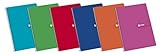 Enri 100430069 Cuaderno espiral, Tapa dura, 80 hojas, Paquete de 5, Colores surtidos, Formato Fº
