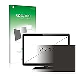 upscreen 34' Filtro de Privacidad para Monitores industriales con 34,0 Pulgadas (86.4 cm) [794 x 340 mm, 21:9] Protector Anti-Espia Privacy