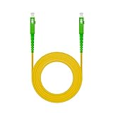 NANOCABLE 10.20.0015- Cable de Fibra Óptica para Router SC/APC a SC/APC Monomodo Simplex LSZH, Color Amarillo, 15 m