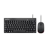 Perixx PERIDUO-212 Small Wired Keyboard and Mouse Combo для Windows, 12 мультимедийных клавиш, испанская раскладка QWERTY