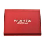 SSD externo USB 3.1 de 2 TB, almacenamiento de unidad de estado sólido portátil tipo C, disco duro móvil portátil MINI, funciona con PC Mac Windows Linux PS4 Xbox One y Smart TV (rojo)