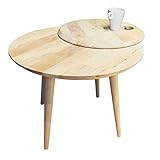 Coffee Table LHY- Muebles pequeños de madera decorados sala de estar, balcón, mesa de oficina y casa antideslizante (tamaño: 45 cm de altura)