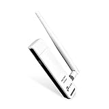 TP-Link Adaptador wifi USB inalámbrico Compatible con Raspberry Pi, N 150Mbps, Antena externa 4 dBi, Botón WPS, Windows, Mac OS X 10.6-10.11, Linux (TL-WN722N)