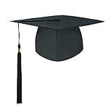 Tibroni Sombrero de estudiante Bachelor, gorra de graduación con colgante de borla, para la graduación, para la graduación, para la universidad, el profesor y el doctor, unisex