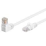 CABLEPELADO - Cable de Red UTP CAT5E 1X 90 Grados - Cable Ethernet - Cable Trenzado - RJ45 a 90º - Compatible PC, PS4, PS5, Xbox, Smart TV, Server - 2 Metros - Color Blanco
