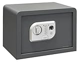 ARREGUI Print 140520 Caixa forte de aceiro con apertura electrónica mediante pegada ou código|Caixa de seguridade con lector biométrico para casa e fogar|Chave de emerxencia|25 x 35 x 25 cm