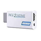 adaptador wii hdmi, Convertidor De Wii A Hdmi, Compatible Con Todos Los Modos De VisualizacióN De Wii Adaptador Hd 1080p Con Audio De 3,5 Mm Y Salida Hdmi Para Monitor Wii, Tv, Proyector (Blanco)