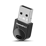 Bluetooth USB 5.1, Adaptador Bluetooth para PC, Bluetooth USB Dongle Transmisor y Receptor para Ordenador, Portatil, Ratón, Teclado, Altavoz, Compatible con Windows 7/8/8.1/10/11