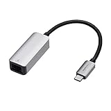 Amazon Basics - Adaptador de USB 3.1 tipo C a Gigabit Ethernet RJ-45 de aluminio, Gris, 5,23 cm x 2,06 cm x 1,5 cm